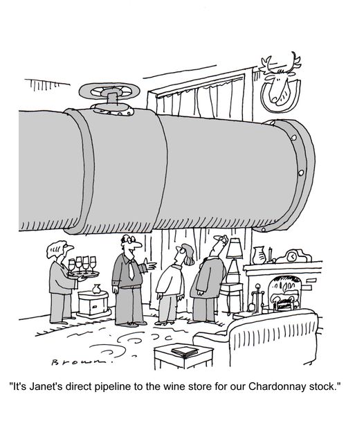 'It's Janet's direct pipeline to the wine store for our Chardonnay stock.'