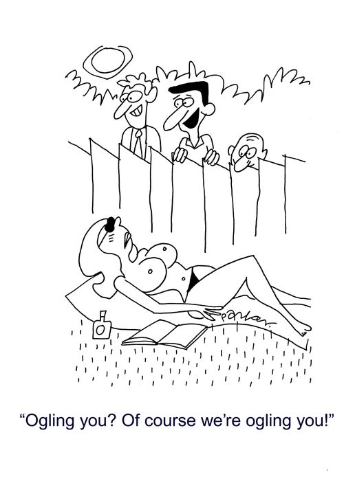 "Ogling you? Of course we're ogling you!"
