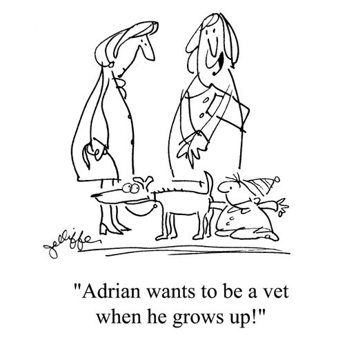 'Adrian wants to be a vet when he grows up!'
