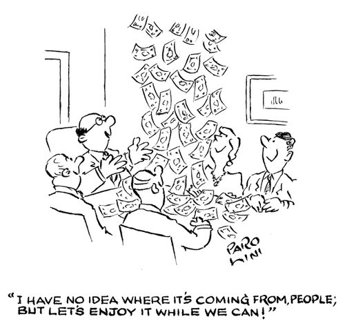'I have no idea where it's coming from, people; but let's enjoy it while we can!'