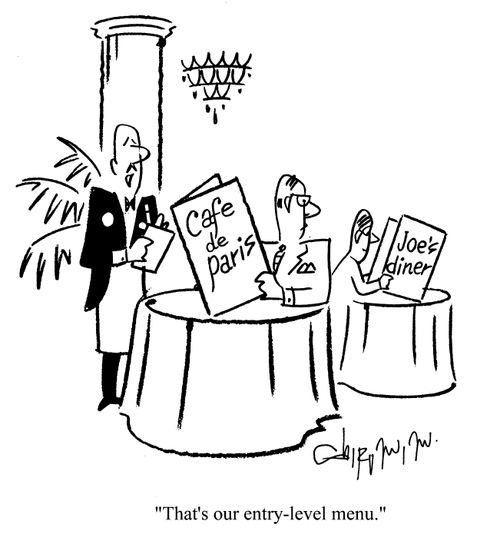 'That's our entry-level menu.'