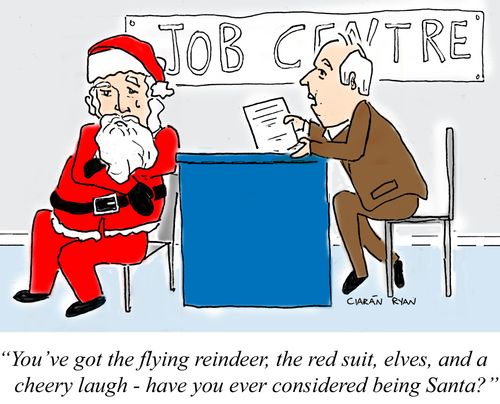 'You've got the flying reindeer, elves, and a cheery laugh - have you ever considered being Santa?'