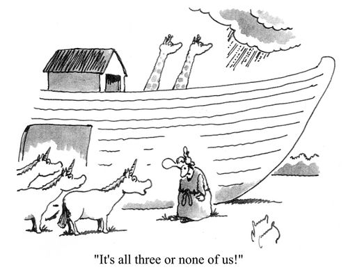 'It's all three or none of us!'