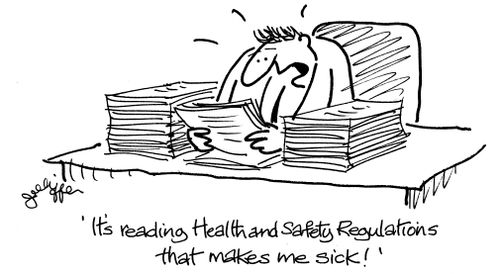 'It's reading Health and Safety Regulations that makes me sick!'