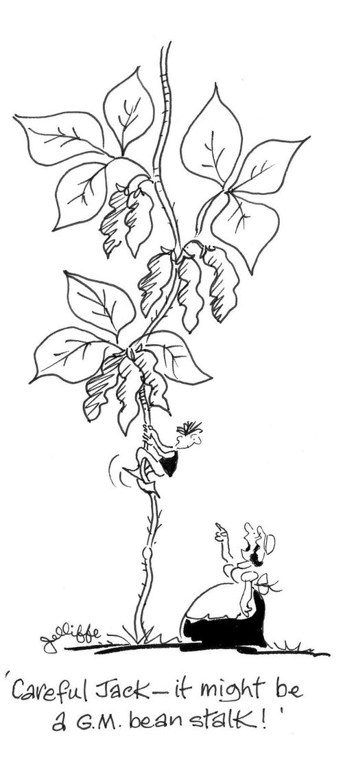 'Careful Jack - it might be a GM beanstalk!'