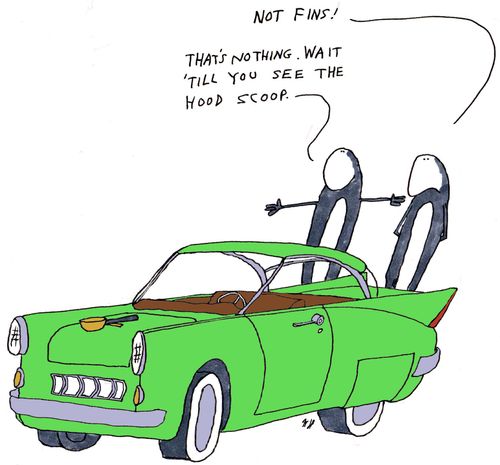 "That's nothing. Wait till you see the hood scope."