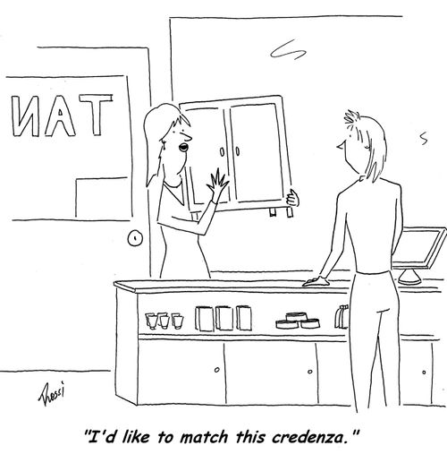 'I'd like to match this credenza.'