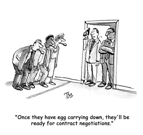 'Once they have egg carrying down, they'll be ready for contract negotiations.'