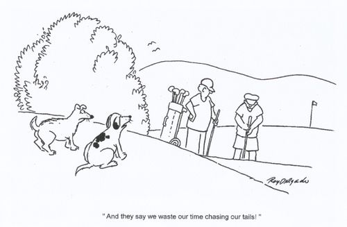 'And they say we waste our time chasing out tails!'