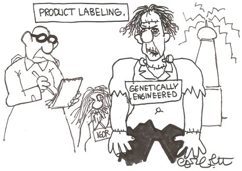 Product labeling: 'Genetically engineered'.