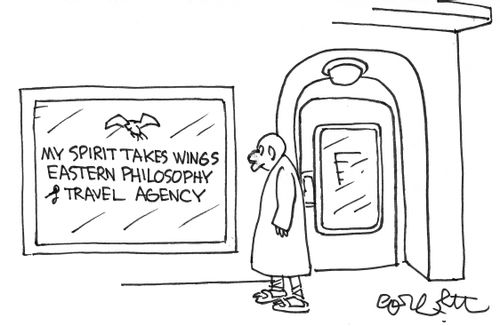 My spirit takes wing: Eastern philosophy & travel agency.