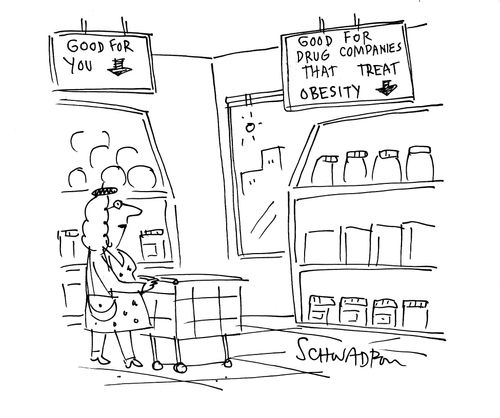 Food that is good for you and food that is good for drug companies.