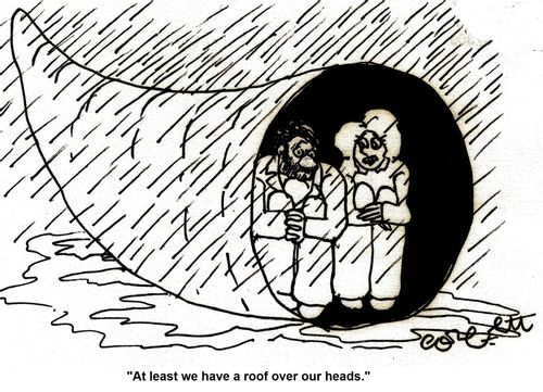 'At least we have a roof over our heads.'