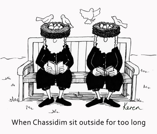 When Chassidim sit outside for too long.