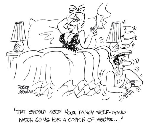 "That should keep your fancy self-wind watch going for a couple of weeks..."