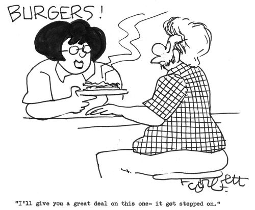 'I'll give you a great deal on this one- it got stepped on.'