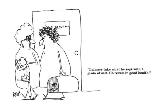 'I always take what he says with a grain of salt...