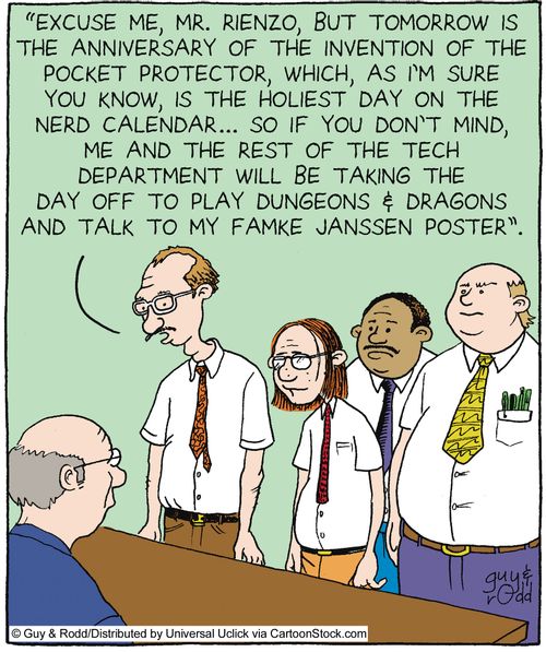 Pocket protectors...