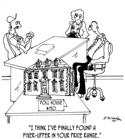 'I think I've finally found a fixer-upper in your price range.'