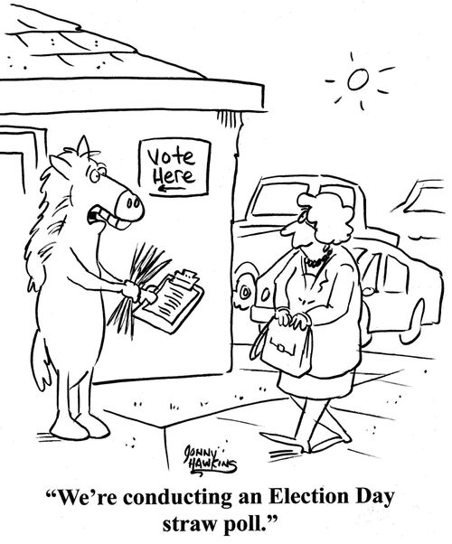 'We're conducting an election day straw poll.'
