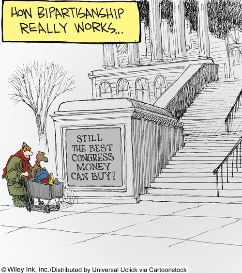 How bipartisanship really works...'Still the best congress money can buy!'