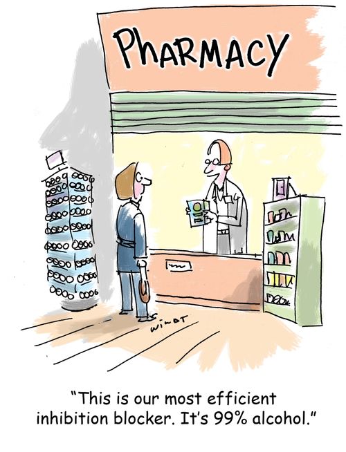 'This is our most efficient inhibition blocker. It's 99% alcohol.'