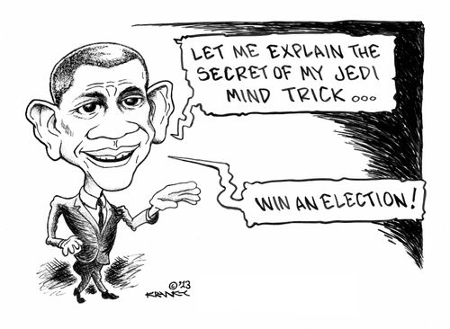 'Let me explain the secret of my jedi mind trick. . . win an election!'