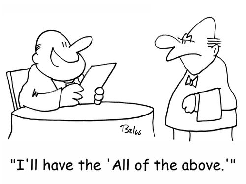 'I'll have the 'All of the above.''