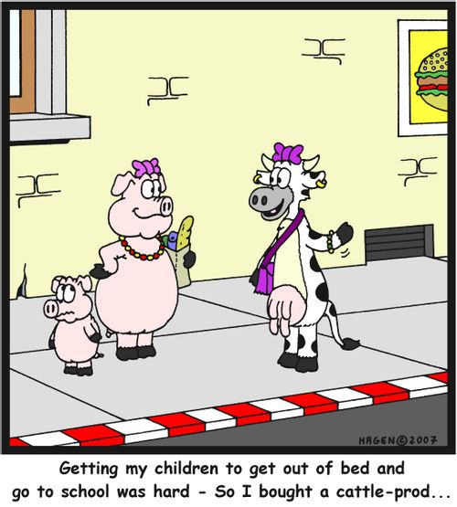 'Getting my children to get out of bed and go to school was hard - So I bought a cattle-prod...'