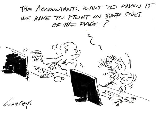 The accountants want to know if we have to print on both sides of the page?