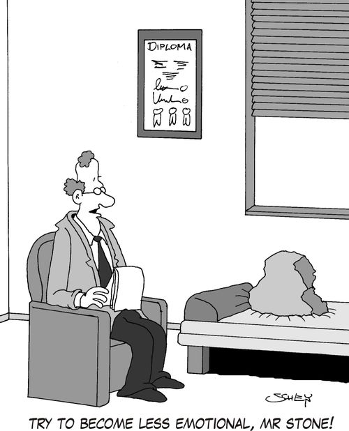 'Try to become less emotional, Mr Stone!'