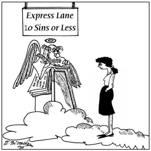 'Express Line, Ten sins or less'