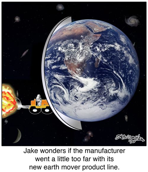 Jake wonders if the manufacturer went a little too far with its new earth mover product line.