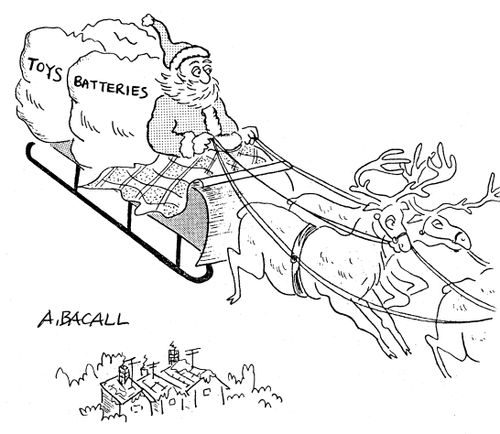Santa brings toys.