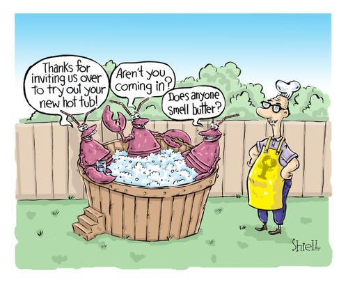 Lobster hot tub.