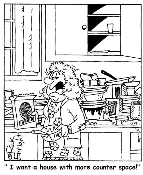 'I want a house with more counter space.'