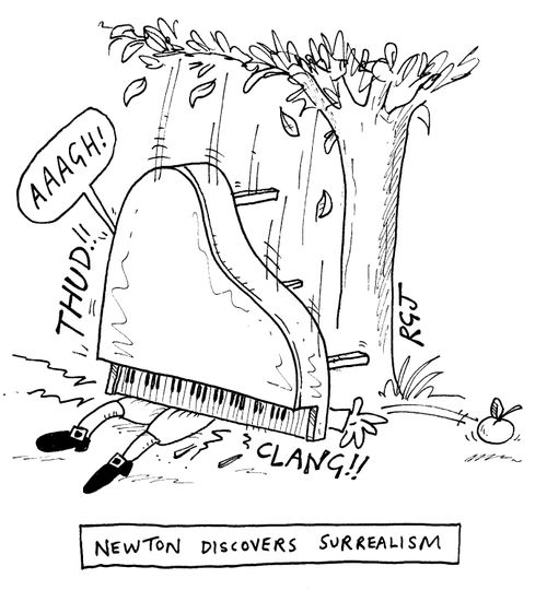 Newton discovers surrealism