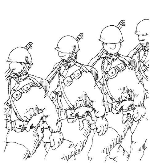 Soldiers with Teddy Bears