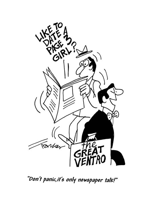 'Don't panic,it's only newspaper talk!'