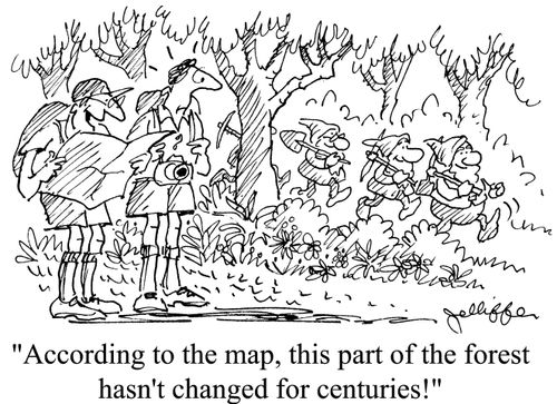 'According to the map, this part of the forest hasn't changed for centuries!'