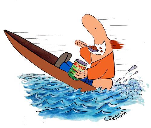 Fart propelled speedboat.