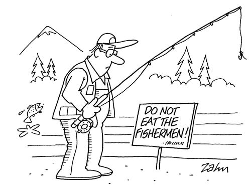 'Do not eat the fisherman!'