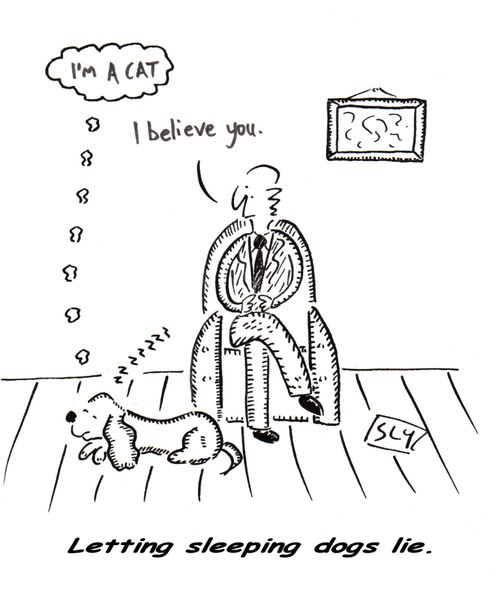 letting sleeping dogs lie.