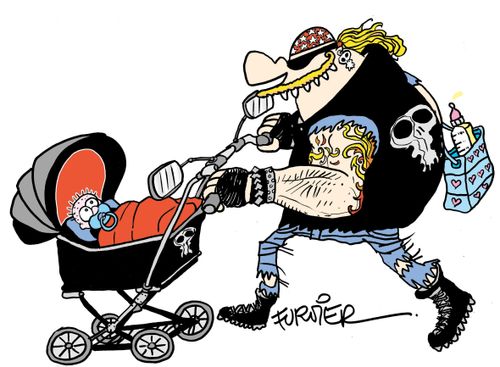 Hells angels' babysitter.