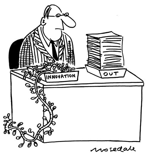 Innovation tray covered in ivy.
