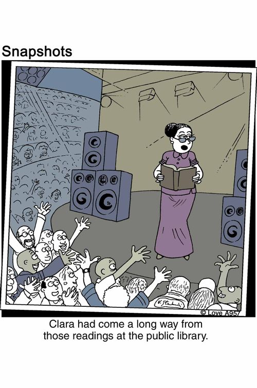Clara had come a long way from those readings at the public library.