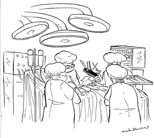 Surgeons using a Swiss Army Knife.