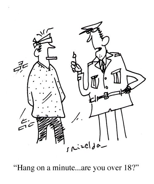 'Hang on a minute...are you over 18?'