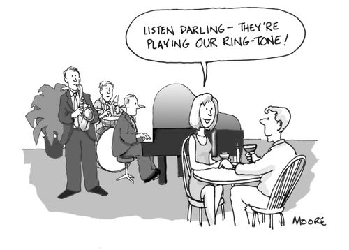 'Listen darling - they're playing our ring-tone!'