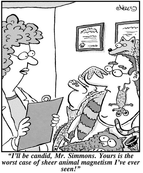 'I'll be candid, Mr. Simmons. Yours is the worst case of sheer animal magnetism I've ever seen!'